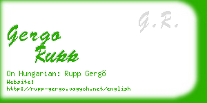 gergo rupp business card
